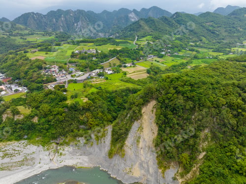 Preview: Aerial view of Hualien taroko valley in Taiwan