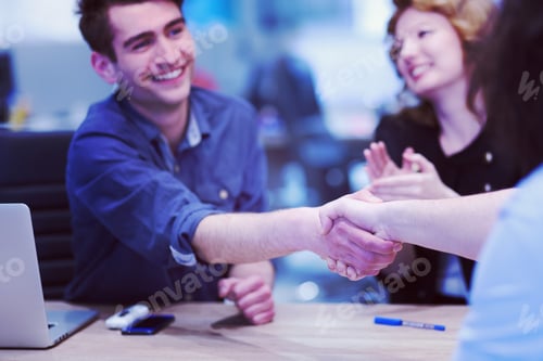 Preview: cloasing the deal in modern office interior
