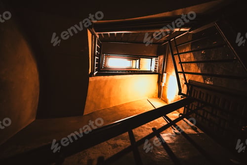 Preview: Dark stairs in an ancient house