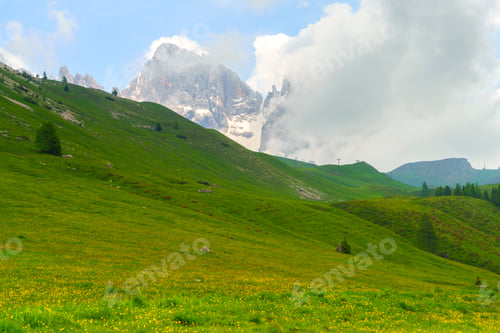 Preview: Landscape of Dolomites in Venegia valley at summer