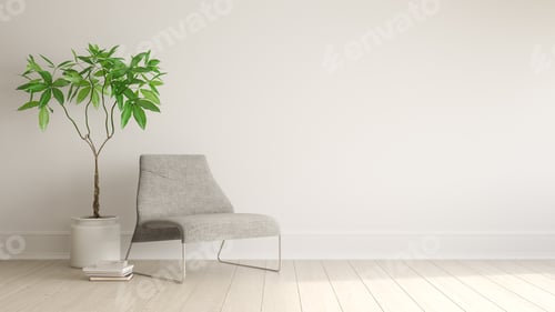 Preview: Interior of modern living room 3D rendering