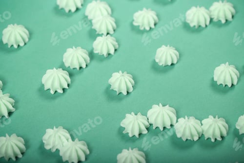 Preview: Meringue Small Lies On A Bright Background