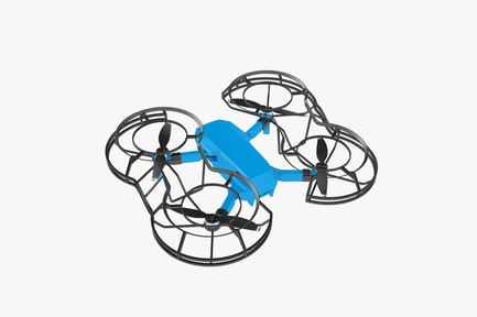 Preview: Blue Quadcopter with Protective Frames