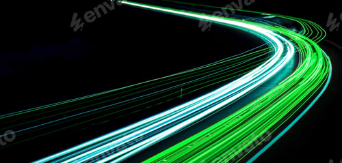Preview: lights of cars driving at night. long exposure