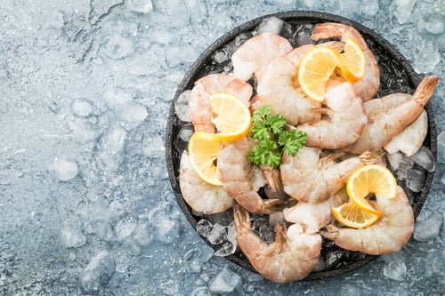 Preview: Raw shrimps with lemon