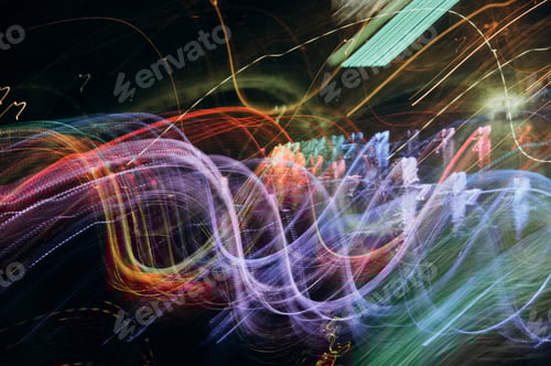 Preview: abstract colored light wave