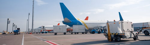 Preview: Refueling of the airplane before flight. Aircraft maintenance fuel at the airport outdoors