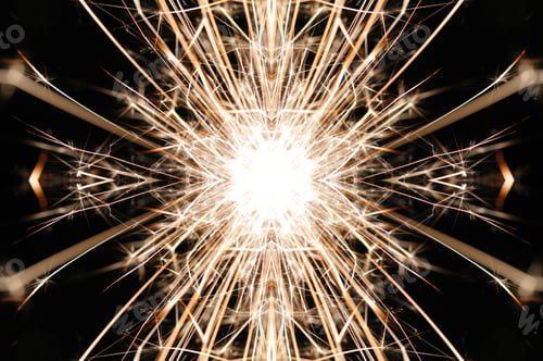 Preview: Close-up of a beautiful burning sparkling candle