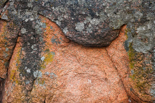 Preview: An unusual stone in the sun in warm weather in the beautiful nature