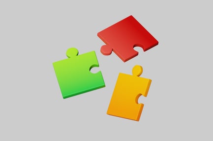 Preview: Puzzle pieces connecting colors