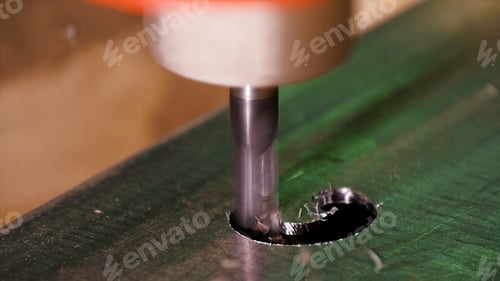 Preview: Bending flat metal then make a hole at flat bar by drilling machine. lose up tool of automatic
