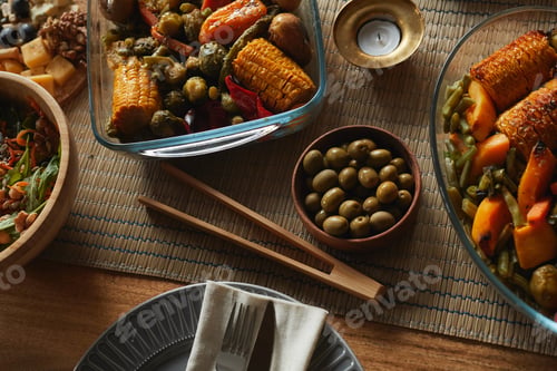 Preview: Soul Food Feast on Wooden Table