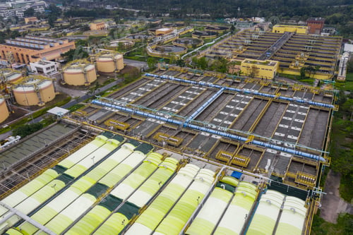 Preview: Sha Tin, Hong Kong 17 March 2019: Sewage treatment plant in Hong Kong