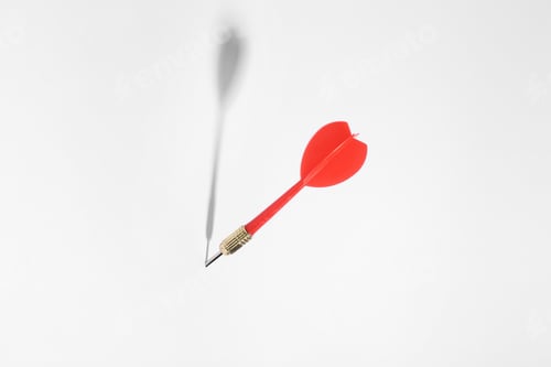 Preview: Red dart arrow for game on white background
