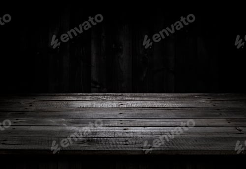 Preview: Dark Wood Background with Wooden Table Top