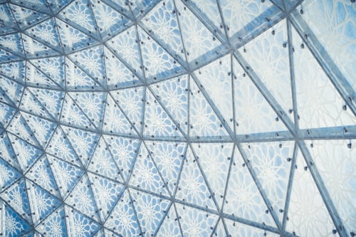 Preview: Construction architecture structure. Glass facade design
