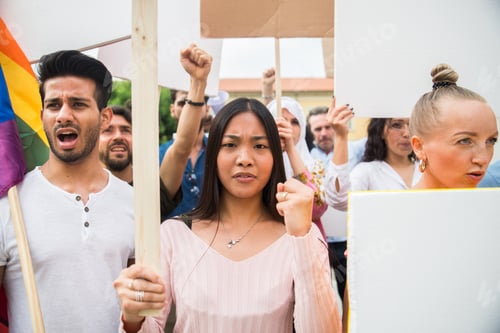 Preview: Activists demonstrating against social issues