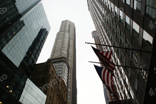 Preview: New York, USA - October 5, 2018: Skyscrapers of the financial district of NY.