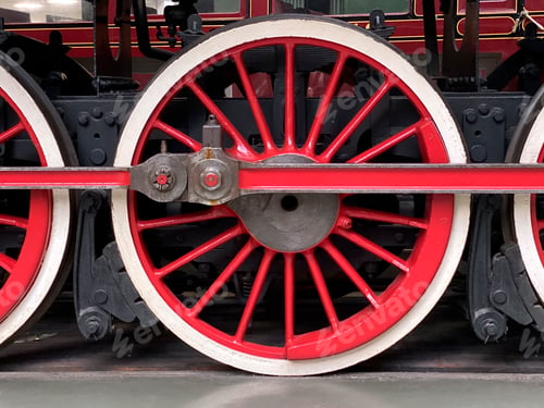 Preview: Wheels on a steam locomotive - York - England