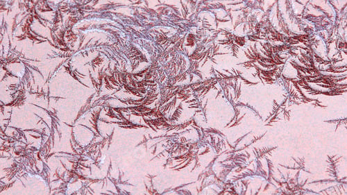 Preview: Ice Crystals On Glass - Photograph Of Tiny Ice Crystals On Glass, Creating A Colorful Pattern