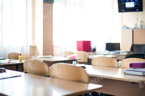 Preview: Interior of an empty school class.
