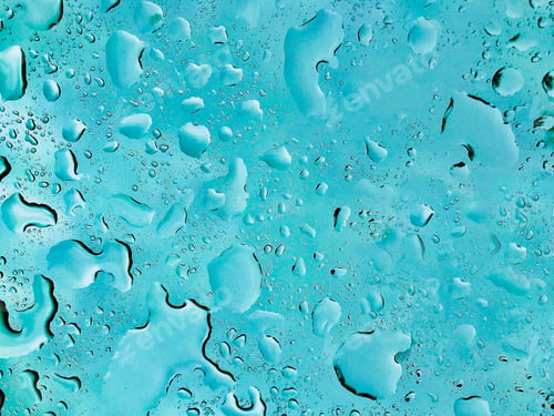 Preview: Beautiful raindrop water droplets on glass background