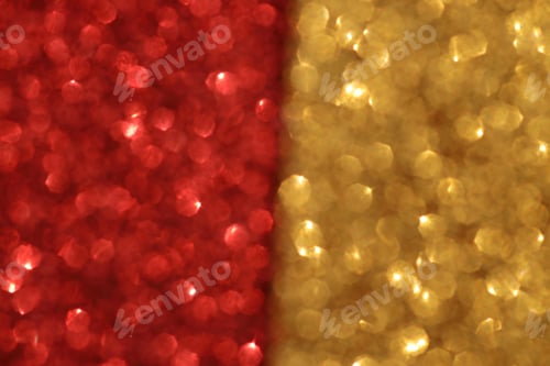 Preview: Red and gold blurry sparkle background