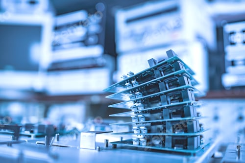 Preview: Microchips are stacked on top of each other
