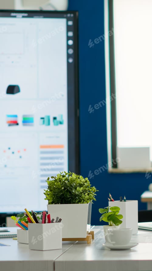 Preview: Interior of empty start up company with no people in it