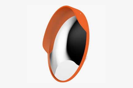 Preview: Convex Safety Mirror - Orange Frame