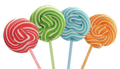 Preview: Lollipops isolated on white background