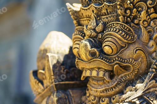 Preview: Ancient Balinese statue at the temple in Bali