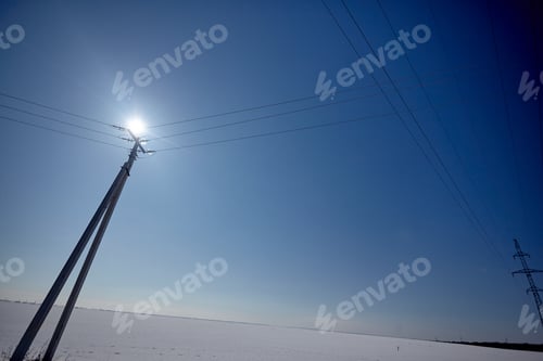 Preview: high-voltage power lines, electricity transmission, electricity transportation