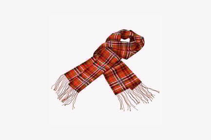 Preview: Frayed plaid scarf
