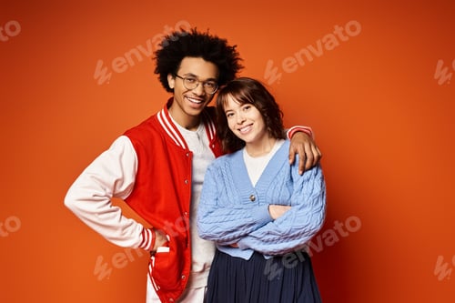 Preview: Harmonious union: multicultural friends stand together