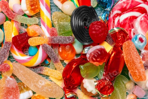 Preview: Different colorful fruit candy