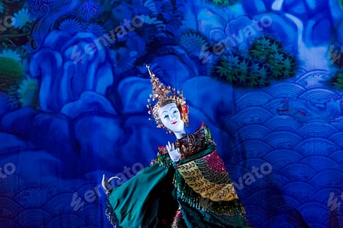 Preview: Hun Krabok, thai puppet traditional. asian culture concept