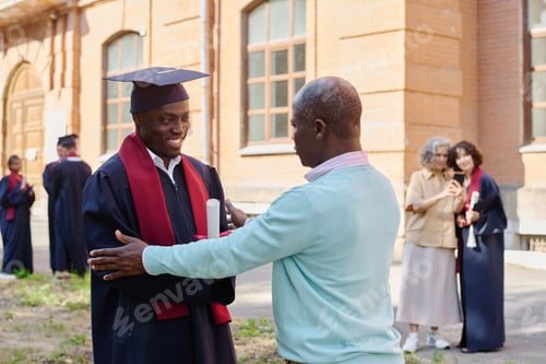 Preview: Dad congratulating his son with graduation