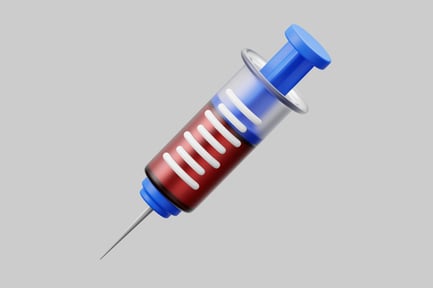 Preview: Medical syringe with blood sample