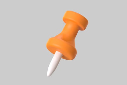 Preview: Orange push pin office supply