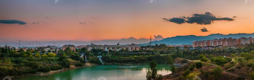 Preview: Sunset sky over beautiful city