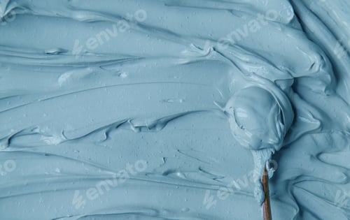 Preview: Clay texture spa mask for face and body. Selective focus.