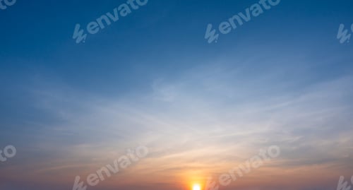 Preview: Sky with soft cloud on sunrise or sunset time.
