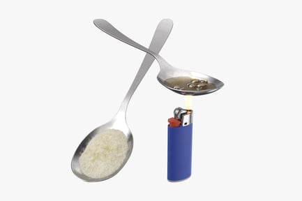 Preview: Powder, Liquid, and Lighter on Spoons