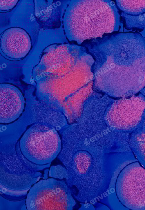 Preview: Neon color abstract painting background. Highly-textured oil paint.