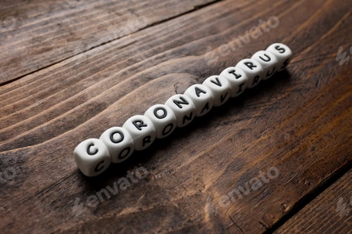 Preview: Corona virus Covid-19 vaccine text background