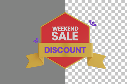 Preview: Weekend Sale Discount 3D Icon
