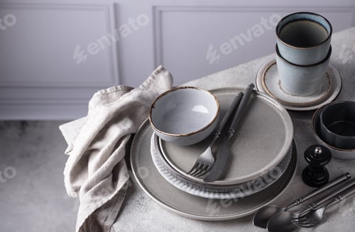 Preview: Craft ceramic plates, bowls and cups