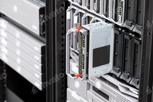 Preview: Blade server rack in large datacenter