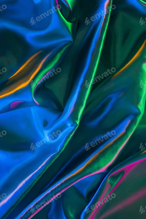Preview: blue and green shiny silk fabric background